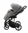 Carucior 3 in 1 Adamex Rimini Alu tip Collection Linen  EcoLeather cloud gray cu scaun iSize