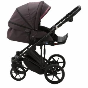 Carucior 3 in 1 Adamex Rimini Alu tip Collection Linen EcoLeather frozen raspberry cu scaun iSize