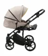 Carucior 3 in 1 Adamex Rimini Alu tip Collection Linen  EcoLeather golden sand cu scaun iSize