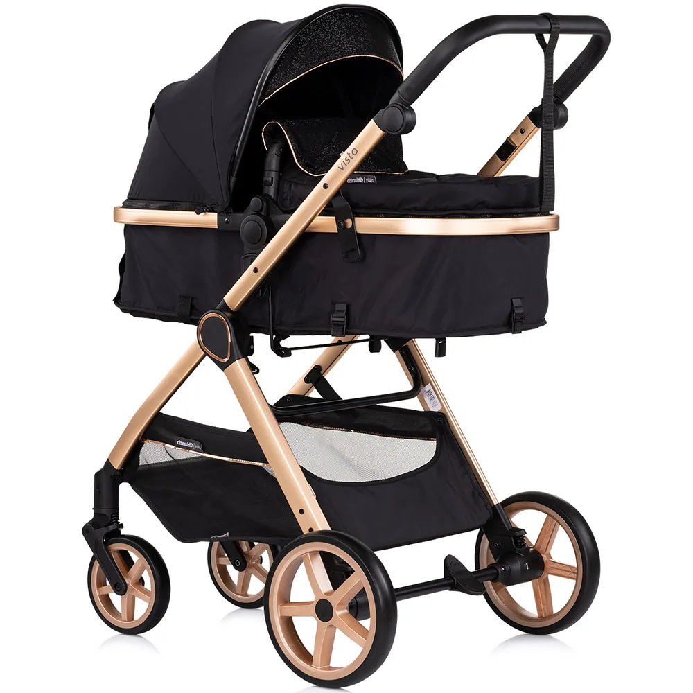 Carucior 3 in 1 pentru copii Chipolino Vista Blackberry