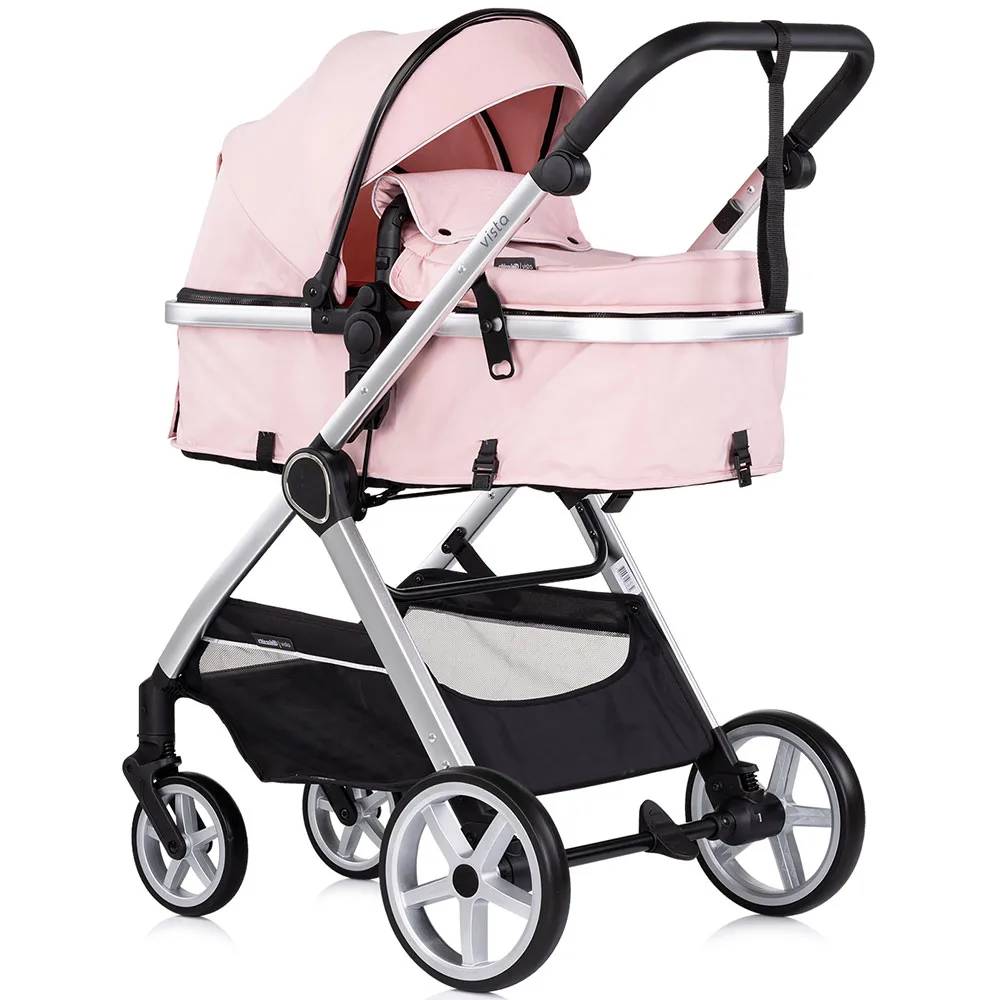 Carucior 3 in 1 pentru copii Chipolino Vista Pink Marshmallow