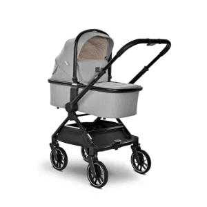 Carucior 3 in 1 pentru copii Lorelli Reya Gri cu maner reversibil