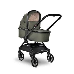 Carucior 3 in 1 pentru copii Lorelli Reya Verde cu maner reversibil