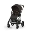 Carucior Cybex Gold Balios S Lux Chocolate Brown cu cadru taupe si maner curbat