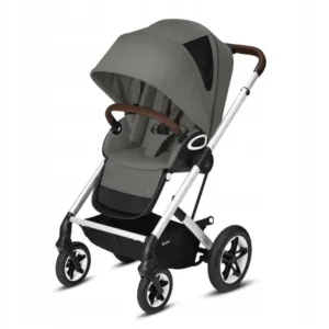 Carucior Cybex Gold TALOS S LUX Soho Grey cu cadru argintiu