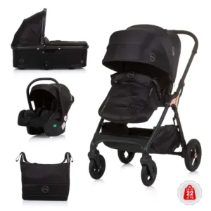 Carucior combinat 3 in 1 Chipolino Infinity 2024 Obsidian