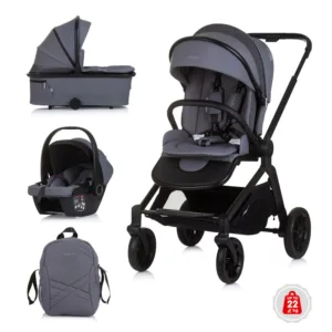 Carucior combinat 3 in 1 cu landou si scoica auto I Size (40-85 cm) Chipolino Magnum 2025 Antracit