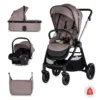 Carucior combinat 3 in 1 cu landou si scoica auto I Size (40-87 cm) Chipolino Marbella 2025 Tiramisu