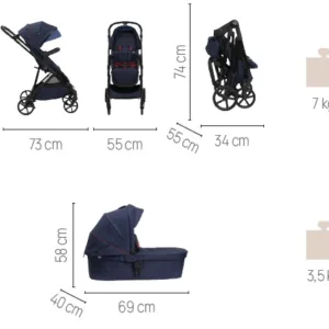 Carucior copii 3 in 1 Chicco Seety Boston grey