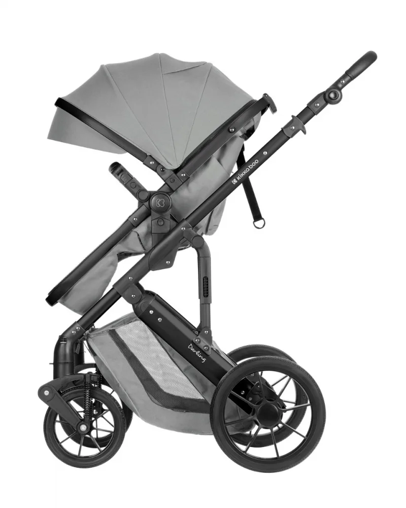 Carucior copii transformabil 3in1 KikkaBoo Darling LightGrey 2024