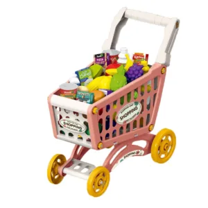 Carucior de cumparaturi Roz 56 piese