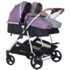 Carucior gemeni Chipolino Duo Smart 2 in 1 Anthracite Lilac