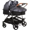 Carucior gemeni Chipolino Duo Smart 3 in 1 silver grey
