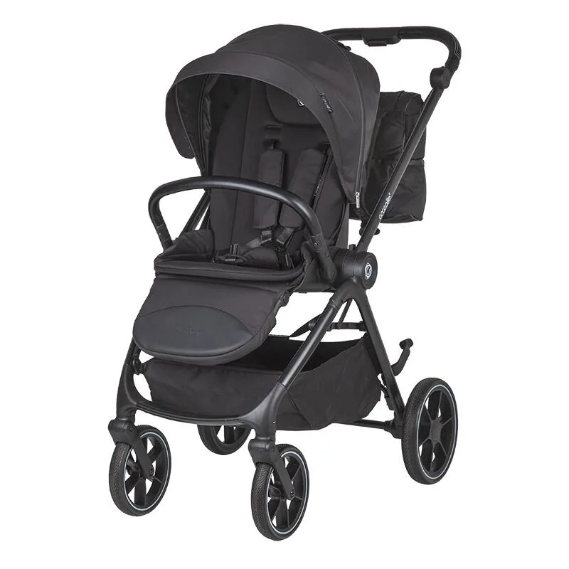 Carucior modular 2 in 1 Coccolle Serry Jet Black + Scoica auto iSize Coccolle Knox Black
