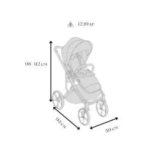 Carucior pentru copii Avionaut Sirius Blue 2 in 1 cu suspensie