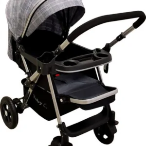 Carucior pentru copii Baby Care PRO 511 Gri Jeans Carouri