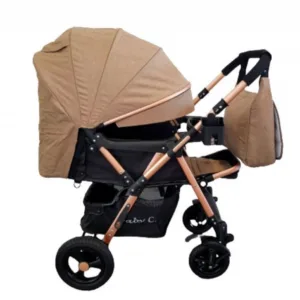 Carucior pentru copii Baby Care PRO 511 Maro Cu geanta bebe inclusa