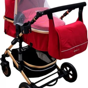 Carucior pentru copii Baby Care PRO 531 Rosu 2 in 1 Cu geanta bebe