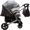 Carucior pentru copii Baby Care Pro 512 Gri Carouri cu Suspensii