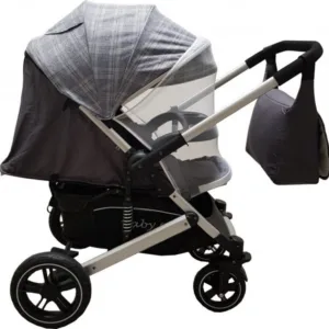 Carucior pentru copii Baby Care Pro 512 Gri Carouri cu Suspensii