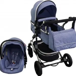 Carucior pentru copii Baby Care Pro 530 Albastru Jeans 3 in 1 Transformabil