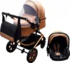 Carucior pentru copii Baby Care Pro 530 Bej Negru 3 in 1 Transformabil