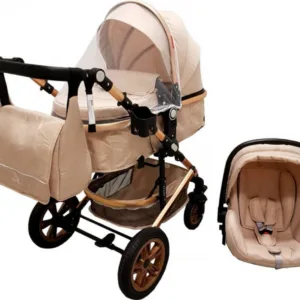 Carucior pentru copii Baby Care Pro 530 Crem 3 in 1 Transformabil