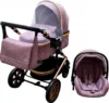 Carucior pentru copii Baby Care Pro 530 Mov deschis 3 in 1 Transformabil