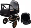 Carucior pentru copii Baby Care Pro 530 Negru 3 in 1 Transformabil