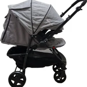Carucior pentru copii Baby Care Pro SK10 Gri Jeans cu Maner reversibil