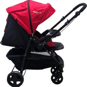 Carucior pentru copii Baby Care Pro SK10 Rosu cu Maner reversibil