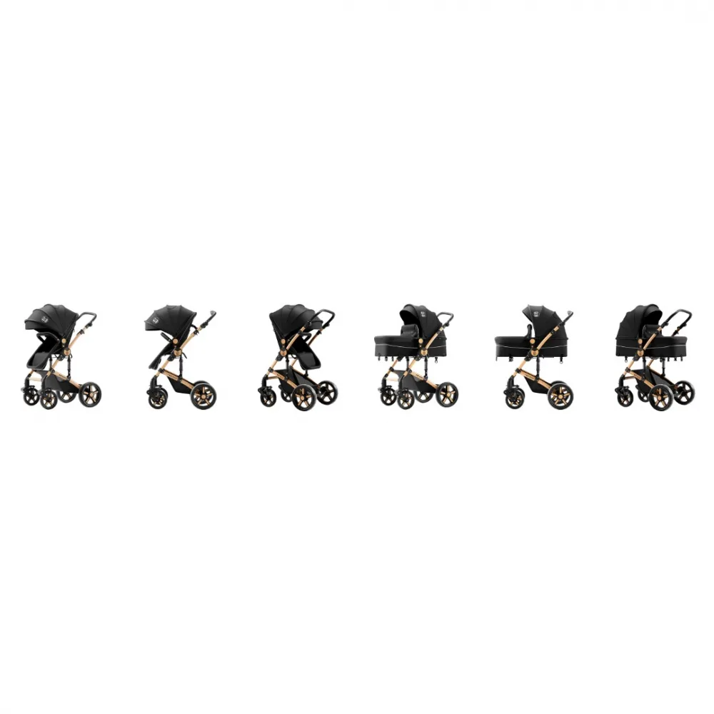 Carucior pentru copii Buf Boof A1 Deluxe Grey 2 in 1 reversibil 0-36 luni