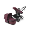 Carucior pentru copii Bugaboo Fox 5 Renew Black Dark Cherry 2 in 1 cu maner reglabil
