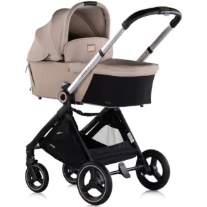Carucior pentru copii Chipolino Elite 3 in 1 tiramisu cu spatar reglabil