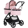 Carucior pentru copii Chipolino Marbella 3 in 1 pink marshmallow cu spatar reglabil
