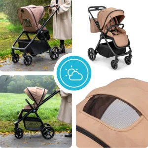 Carucior pentru copii Kidnort Alaskar beige