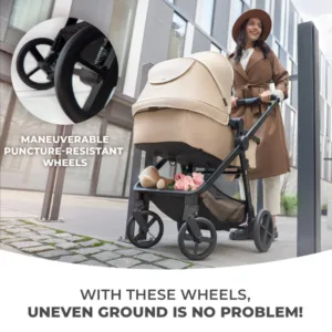 Carucior pentru copii Kinderkraft Newly Classic Black 4 in 1 cu suspensii