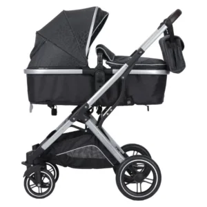 Carucior pentru copii Novokids H3100 series Negru cu imprimeu 2 in 1 reversibil