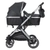 Carucior pentru copii Novokids H3100 series Negru cu imprimeu 3 in 1 reversibil