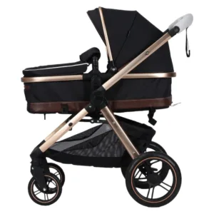 Carucior pentru copii Novokids X2000 series Negru 2 in 1 cu spatar reglabil