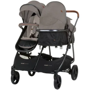 Carucior pentru copii gemeni Chipolino Duo Smart tiramisu 2 in 1