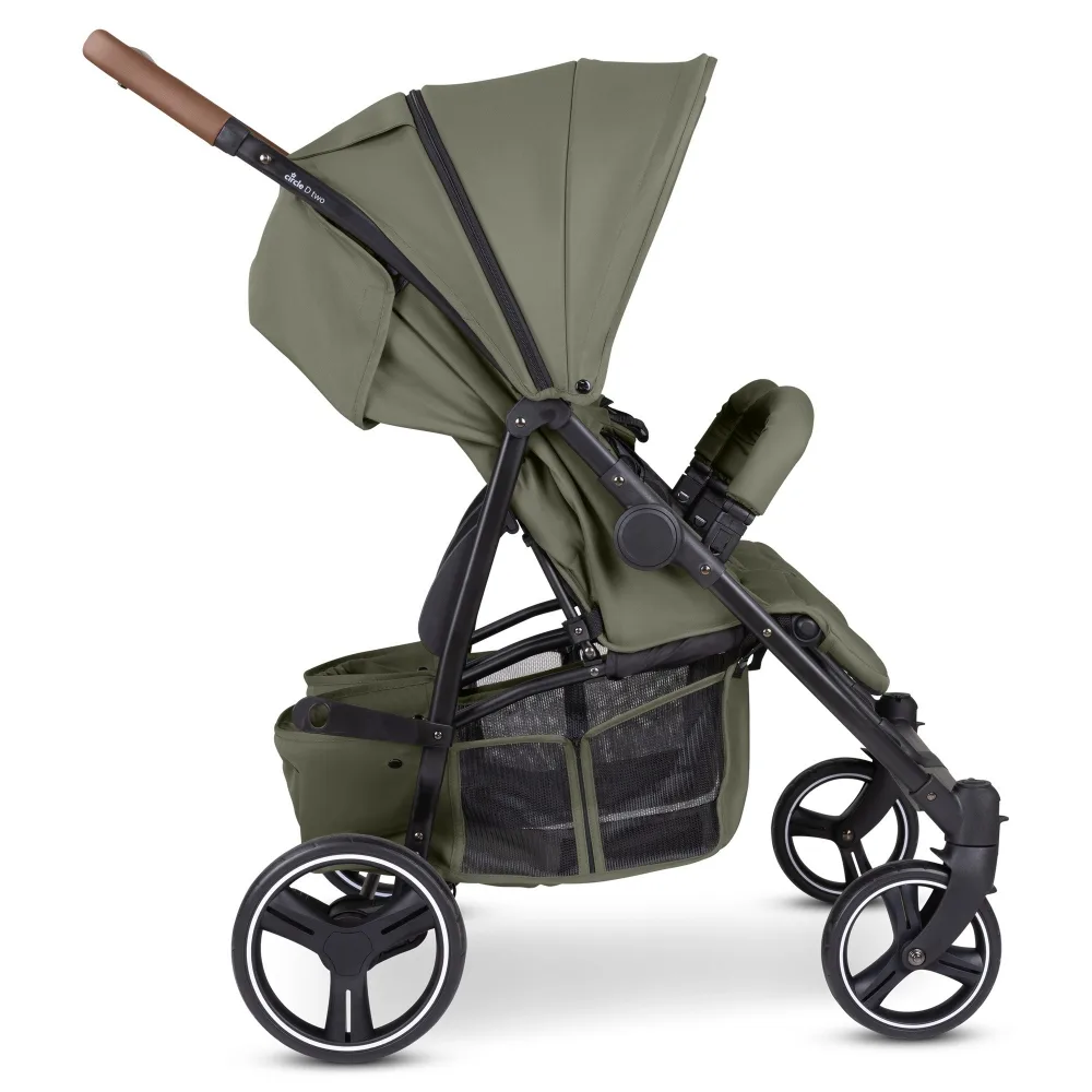 Carucior pentru gemeni Circle D Two Verde reglabil