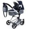 Carucior pentru papusi Bayer Neo Vario Gri cu Albastru