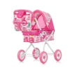 Carucior pentru papusi cu geanta accesorii Chipolino Emily Colorful