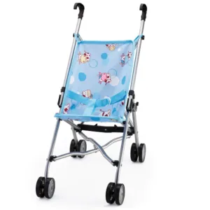 Carucior pentru papusi pliabil Bayer Blue Cow