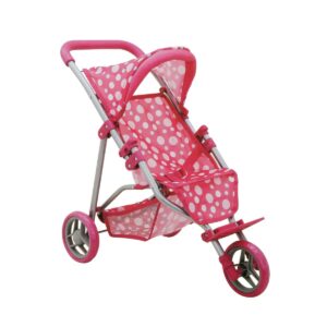 Carucior pliabil cu 3 roti pentru papusi