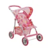Carucior pliabil cu 4 roti pentru papusi