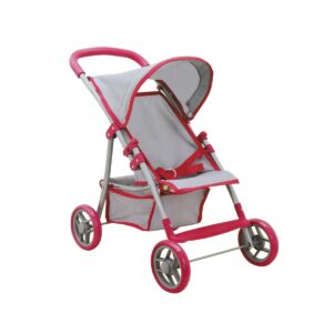 Carucior pliabil cu 4 roti pentru papusi