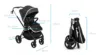 Carucior reversibil cu pliere compacta spatar si viziera reglabile Kidnort Isbjorn Black pana la 22 kg