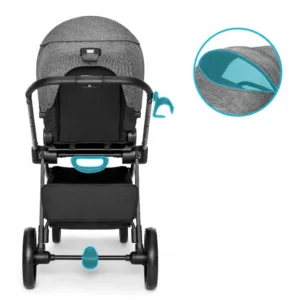 Carucior reversibil cu pliere compacta spatar si viziera reglabile Kidnort Isbjorn Grey pana la 22 kg